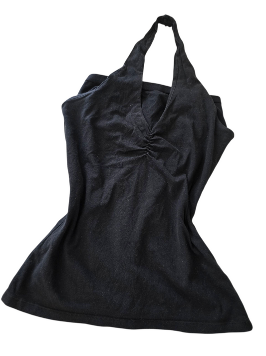 Y2k vintage halter black top