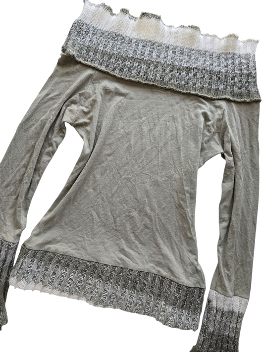 Y2k vintage fairy off shoulder sweater