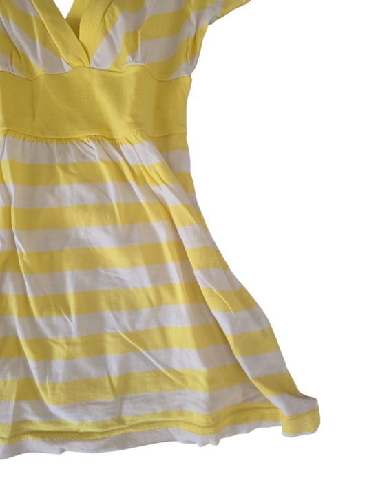 00s vintage indie sleaze striped yellow top