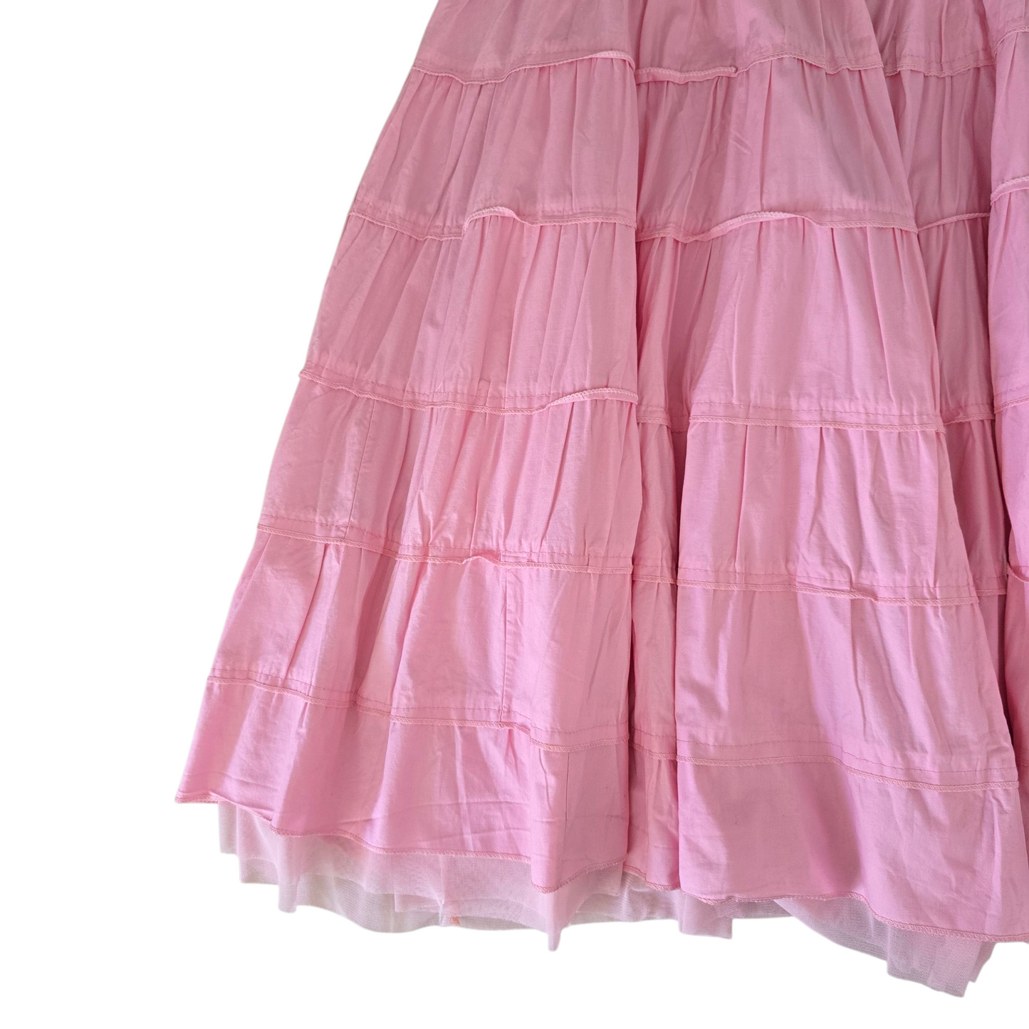 00s vintage boho flirtatious long pink skirt