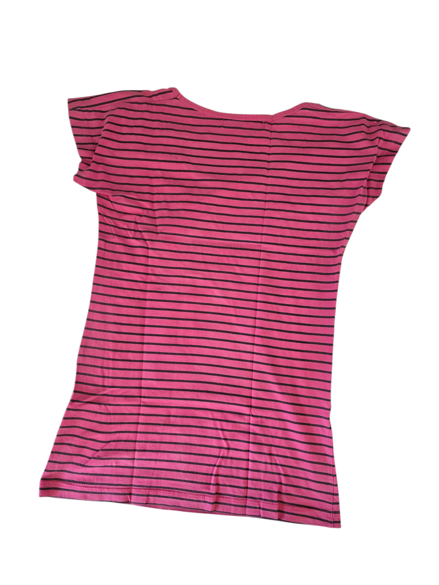 2000s vintage indie sleaze striped panda pink tshirt