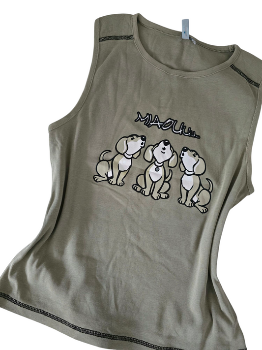 90s vintage softgrunge printed tank top