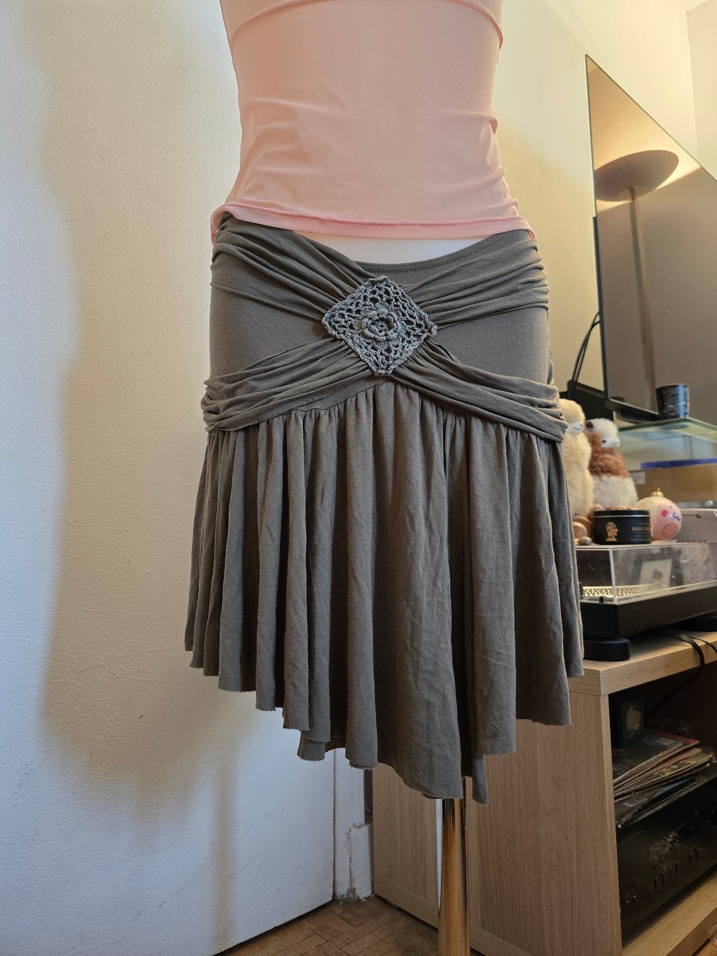 Y2k vintage Morgan de toi bohemian asymmetric skirt