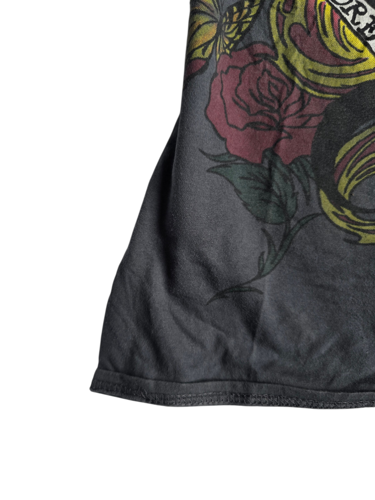 2000s vintage bro hoe rhinestone printed skull top