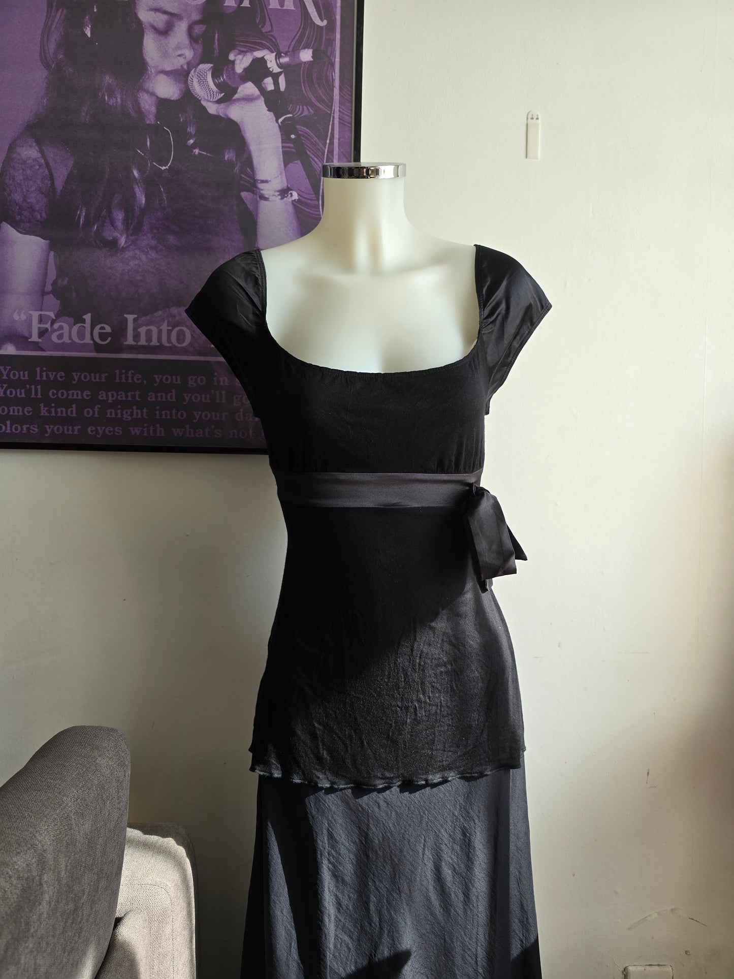 00s vintage dark coquette babydoll top