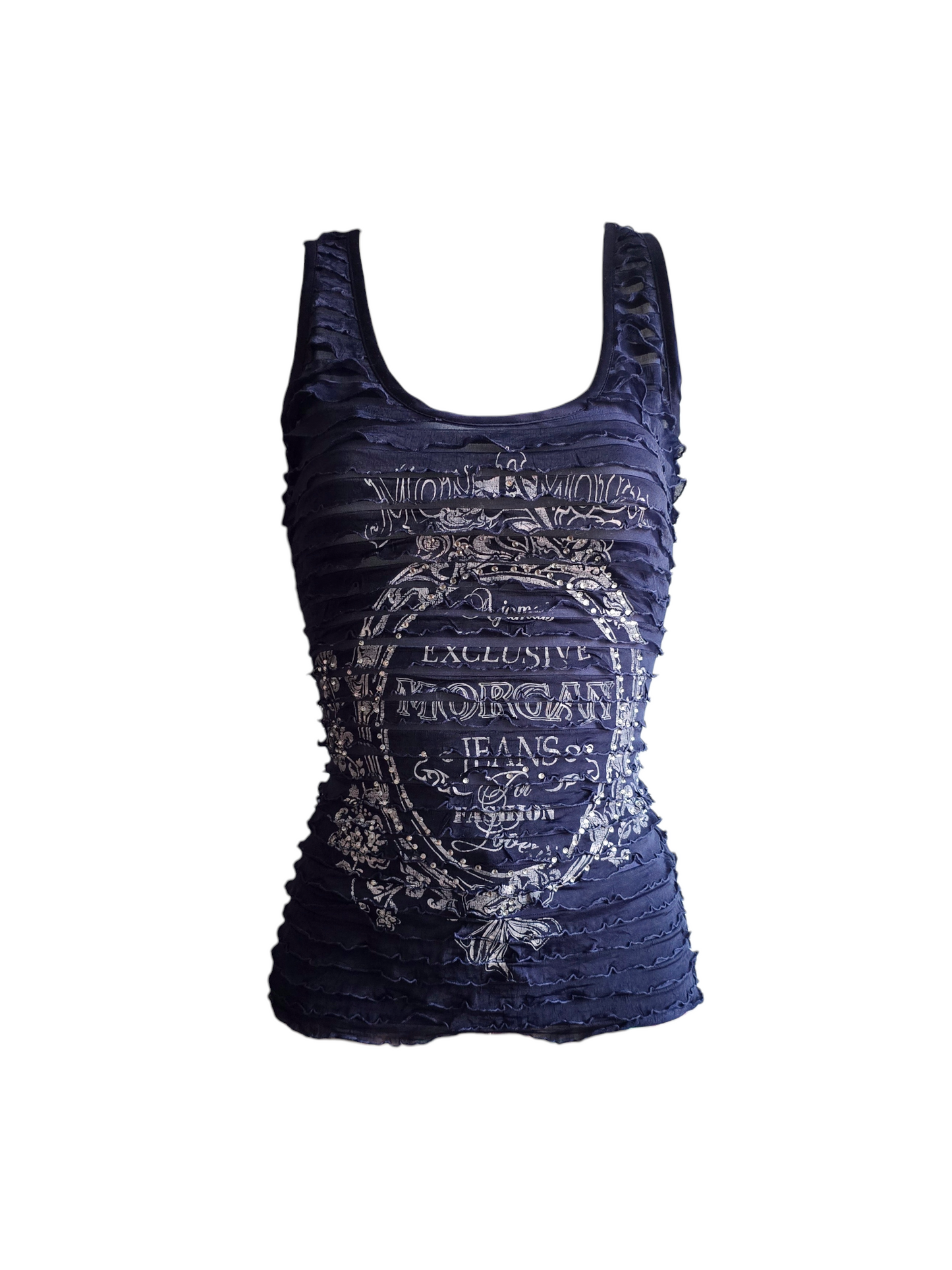 00s vintage Morgan de toi ruffled indie sleaze top - zimfriperie