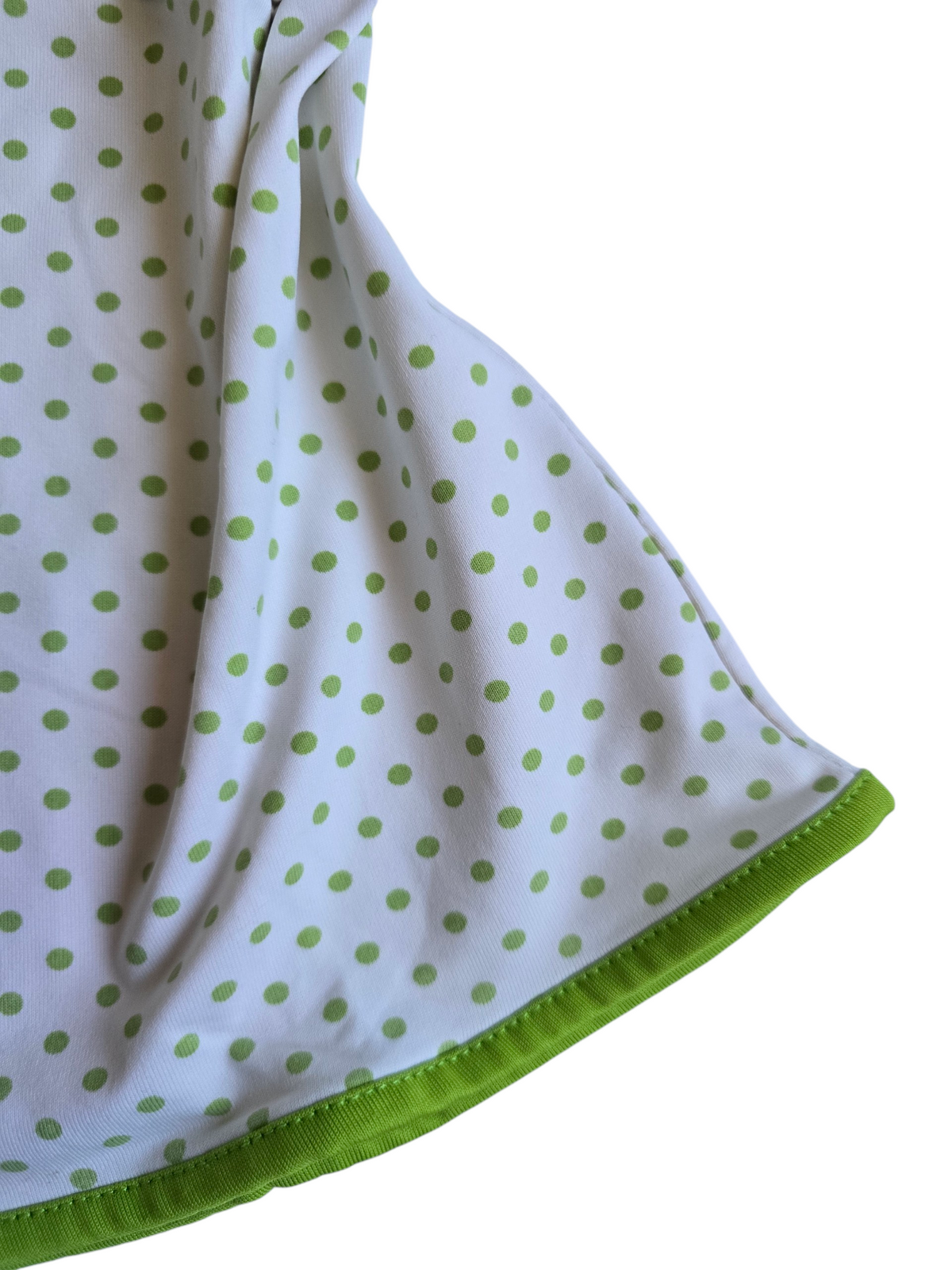 2000s vintage coquette polka dots green top