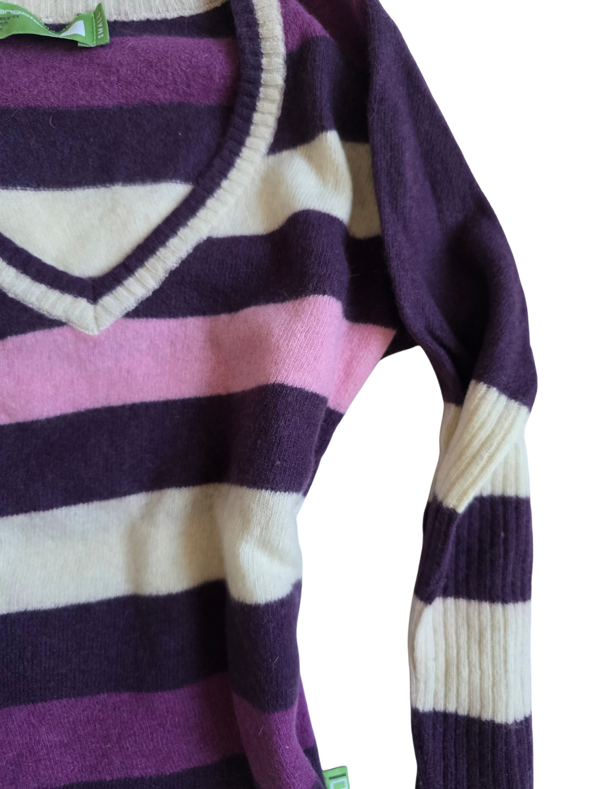 2000s vintage whimsical striped knit sweater