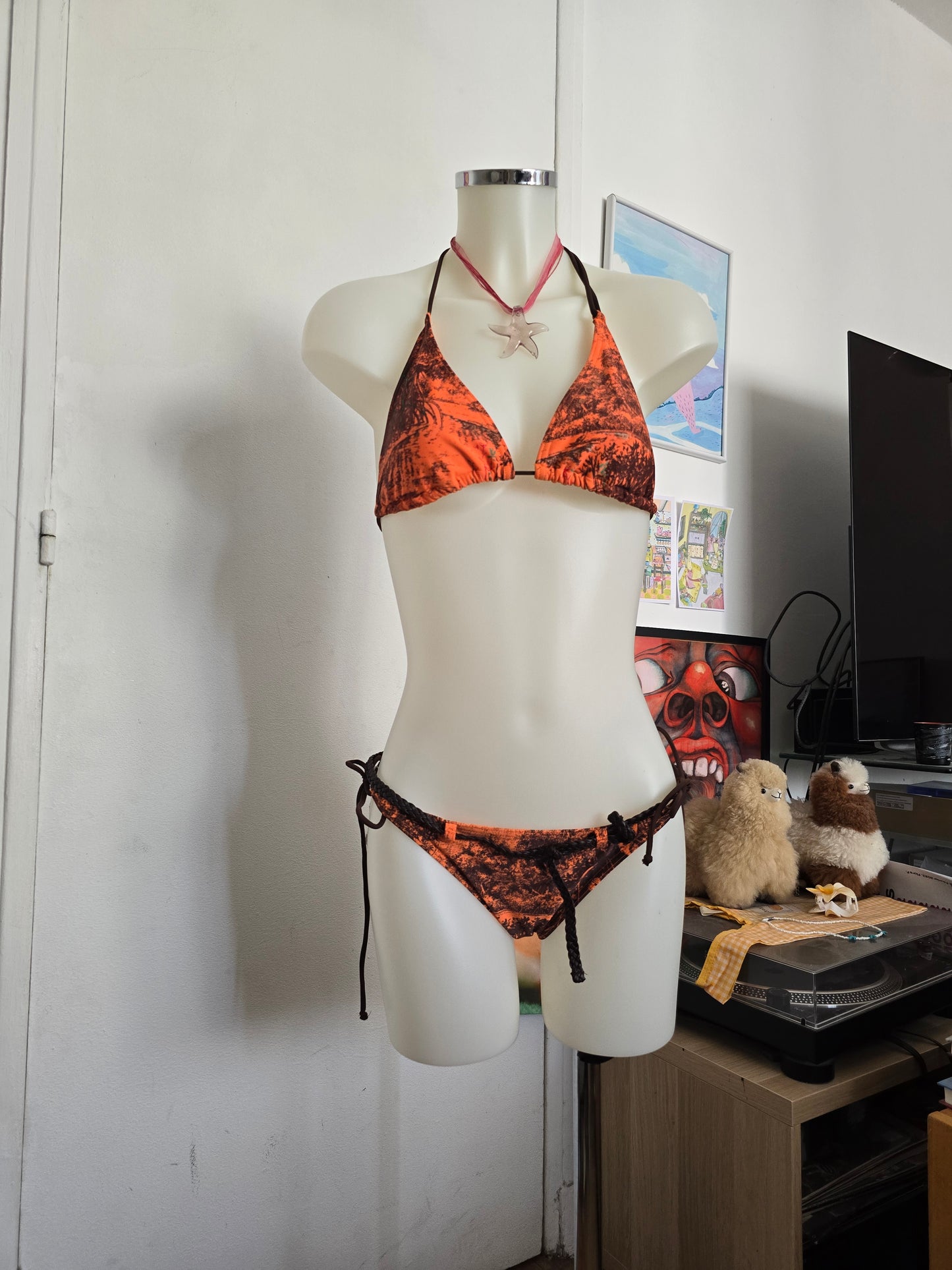 Y2k vintage boho bikini