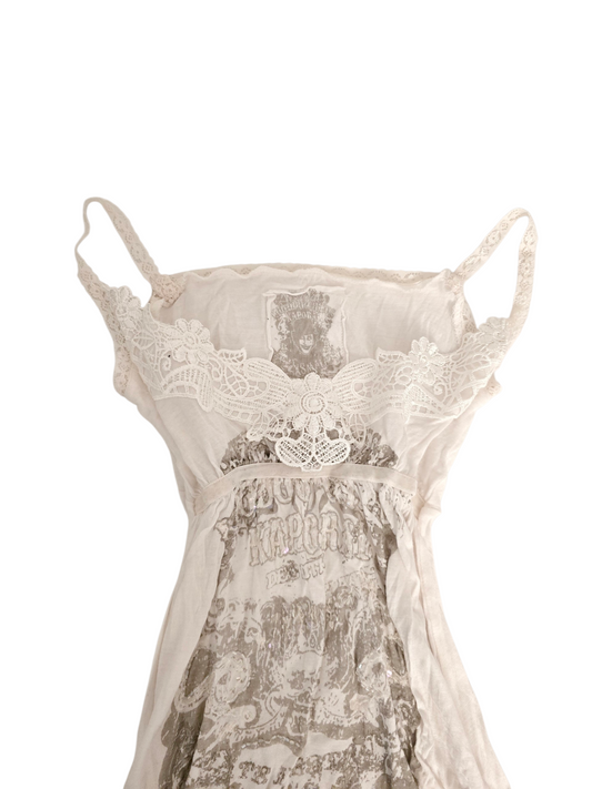 2000s babydoll white top - zimfriperie