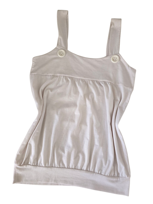 00s vintage coquette draped white top