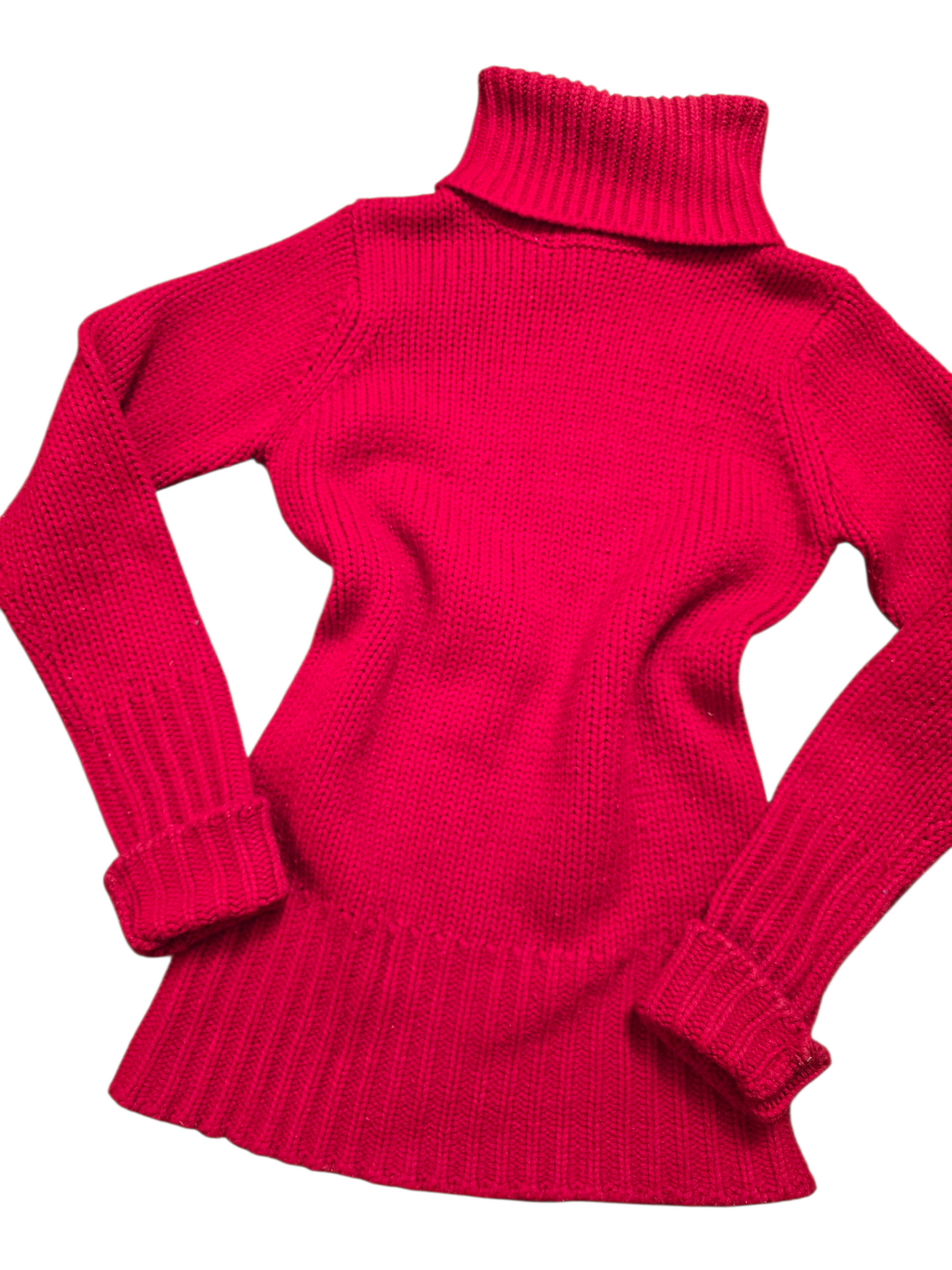 00s vintage red turtleneck sweater