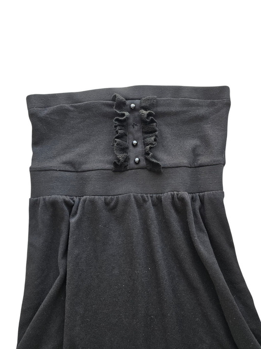 00s vintage indie sleaze flirtatious strapless dress