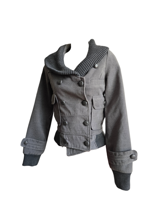 00s vintage grey softgrunge coat