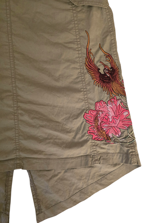 2000s vintage whimsical cargo asymetric skirt