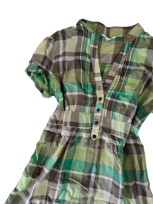 00s vintage farmer's daughter plaid top