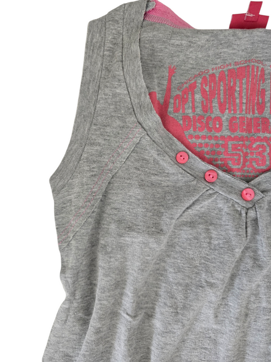2000s vintage indie sleaze grey top - zimfriperie