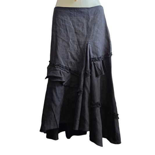 00s vintage mori girl linen skirt