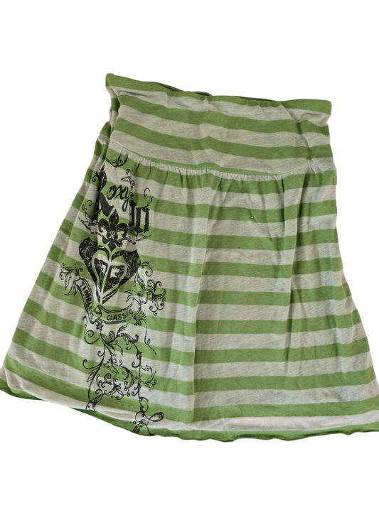 2000s vintage indie sleaze scene striped green skirt - zimfriperie