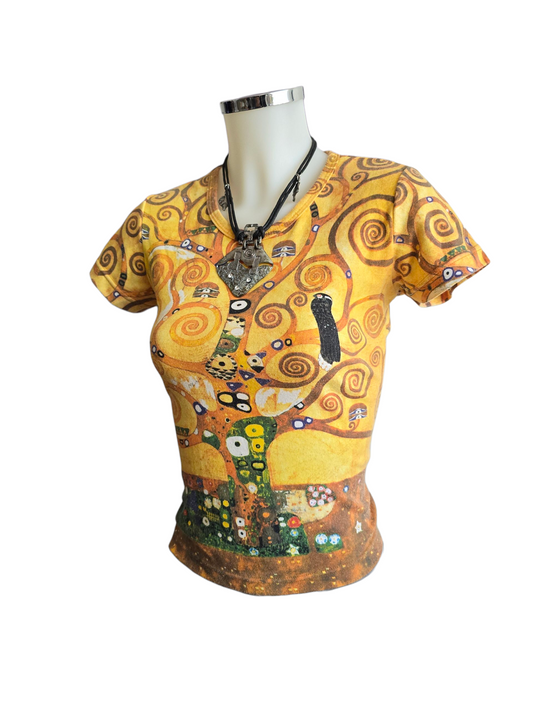 90s vintage archive Klimt printed top