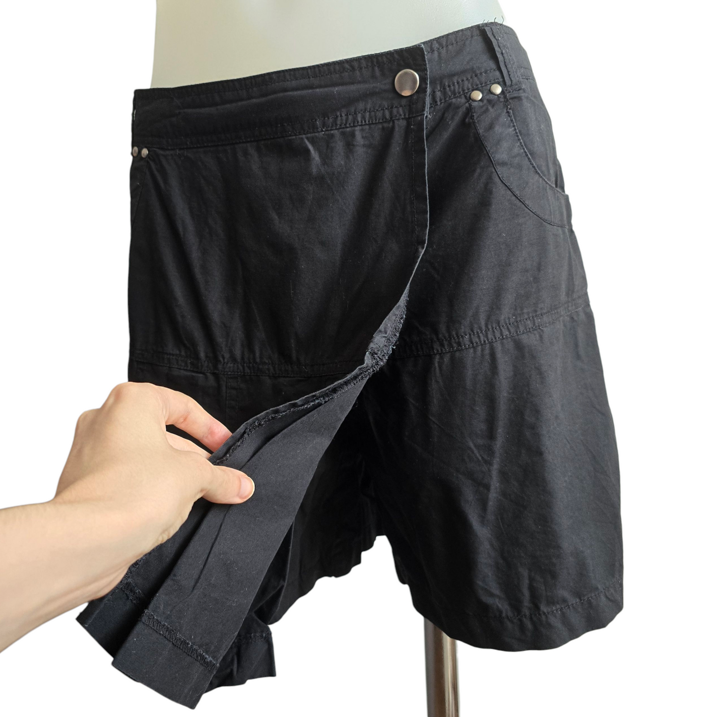 Y2k vintage softgrunge pleated awymetric skirt