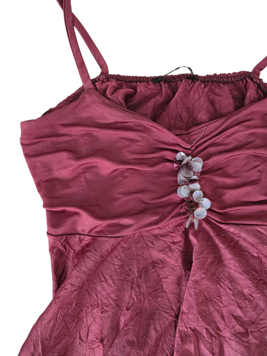 Y2k vintage fairy asymmetric sequin top