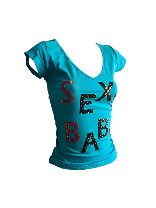 00s vintage distressed mcbling studded top - zimfriperie