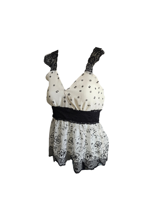 2000s vintage whimsical babydoll top - zimfriperie