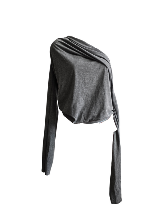 00s vintage indie sleaze asymmetrical batwing top/dress - zimfriperie