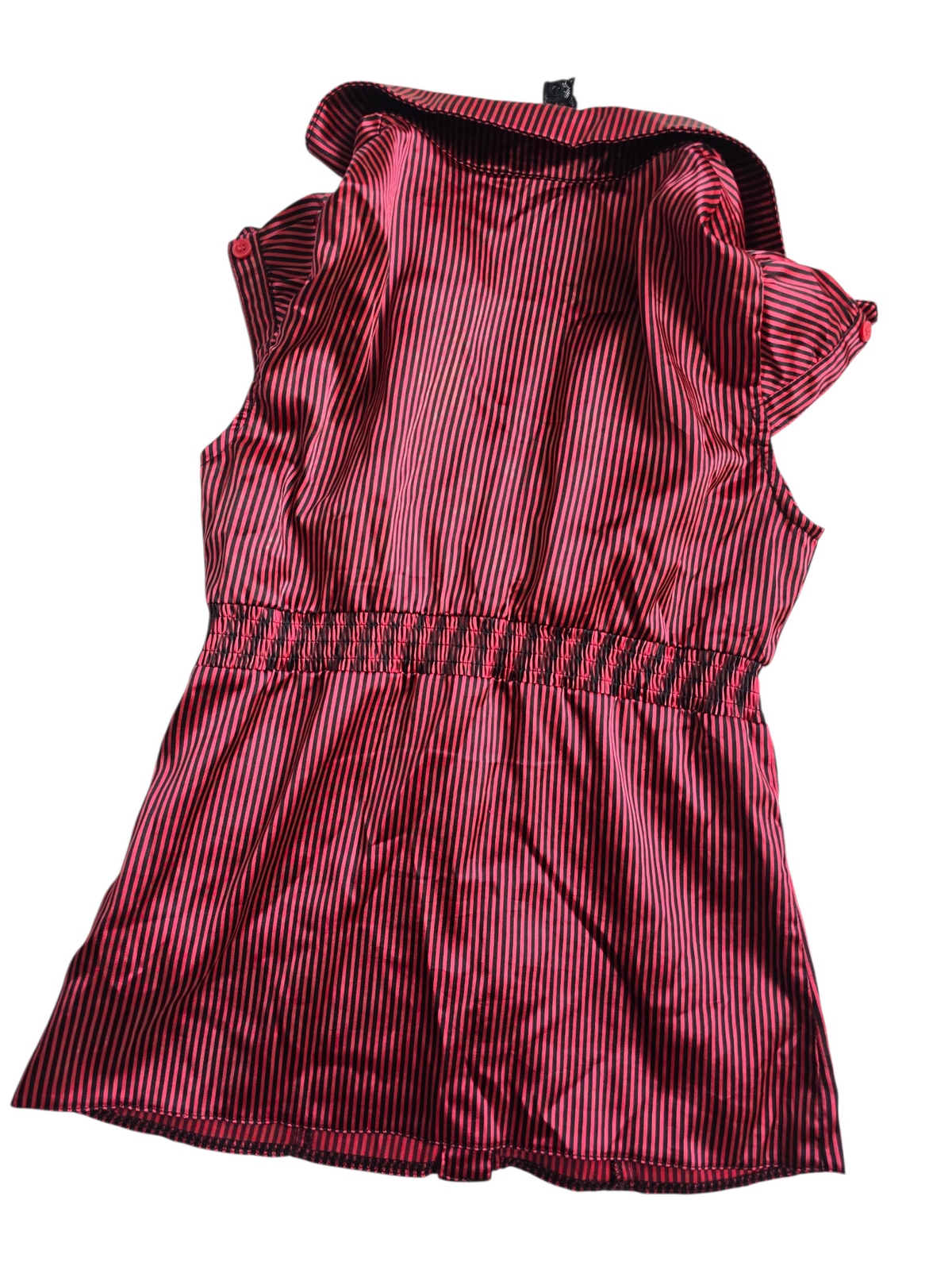 2000s vintage mall goth striped shirt