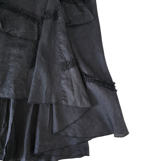 2000s vintage mori girl linen skirt - zimfriperie