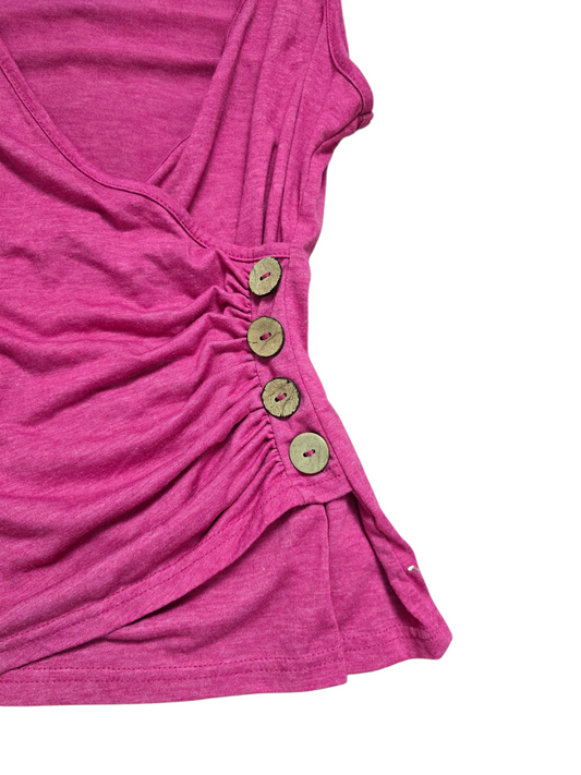 00s vintage pink asymetric top