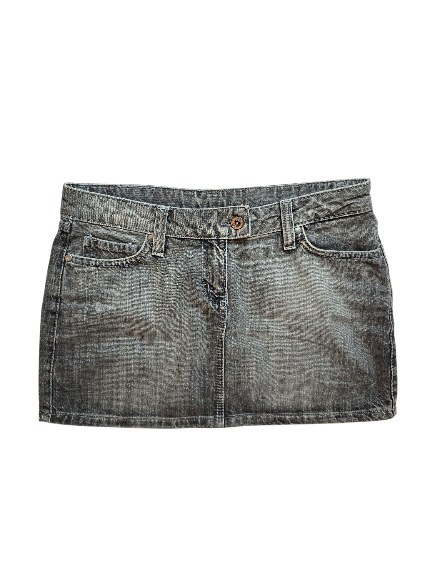 00s vintage denim skull skirt - zimfriperie