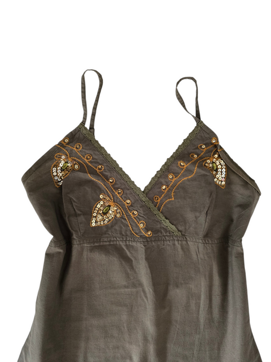 2000s vintage fairy boho sequins babydoll top - zimfriperie