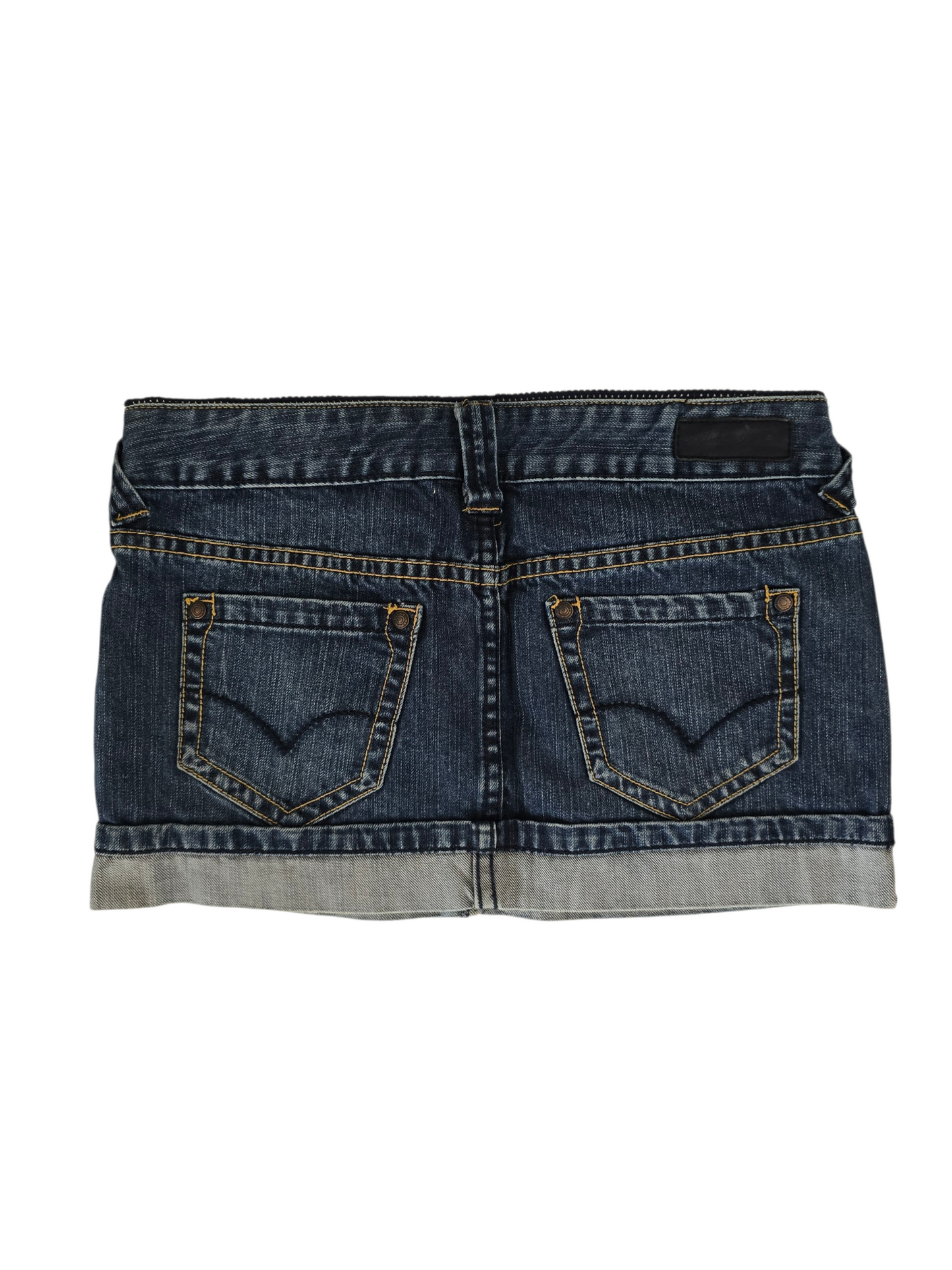 2000s vintage low rise denim mini skirt