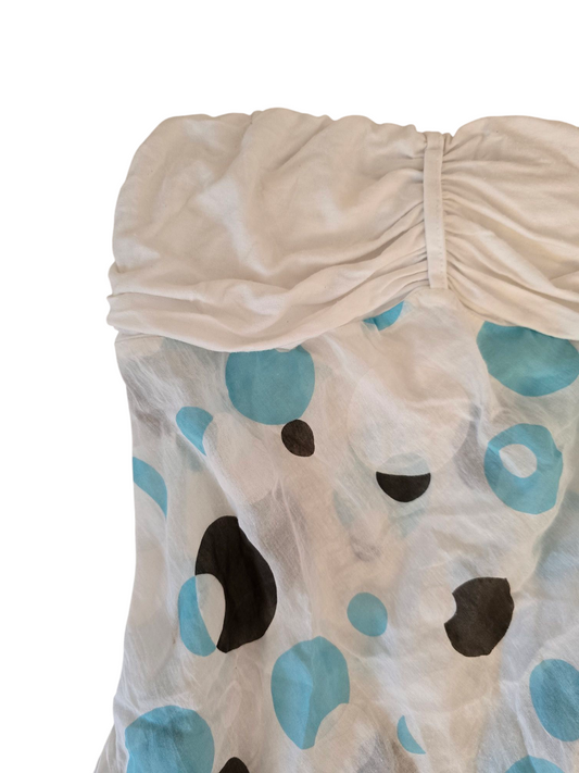 Y2k vintage off shoulder draped asymmetric top