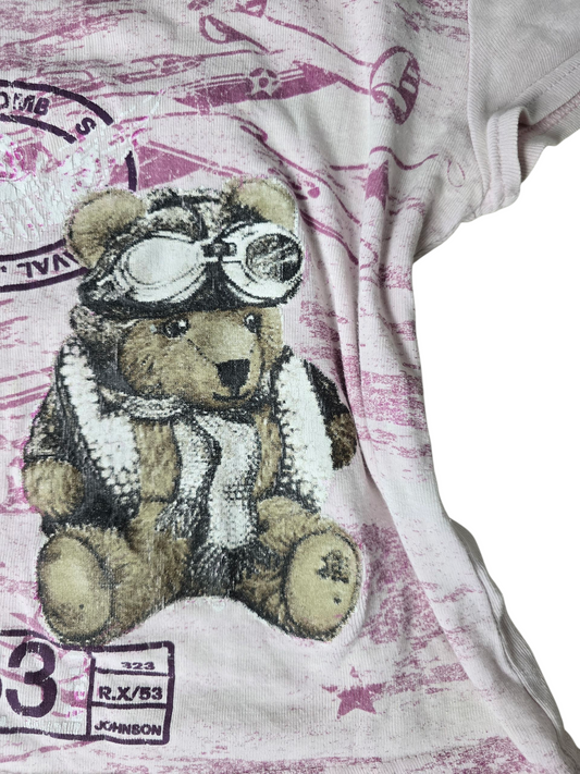 00s vintage teddy bear baby tee