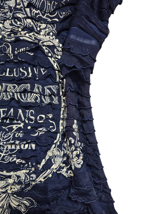 00s vintage Morgan de toi ruffled indie sleaze top