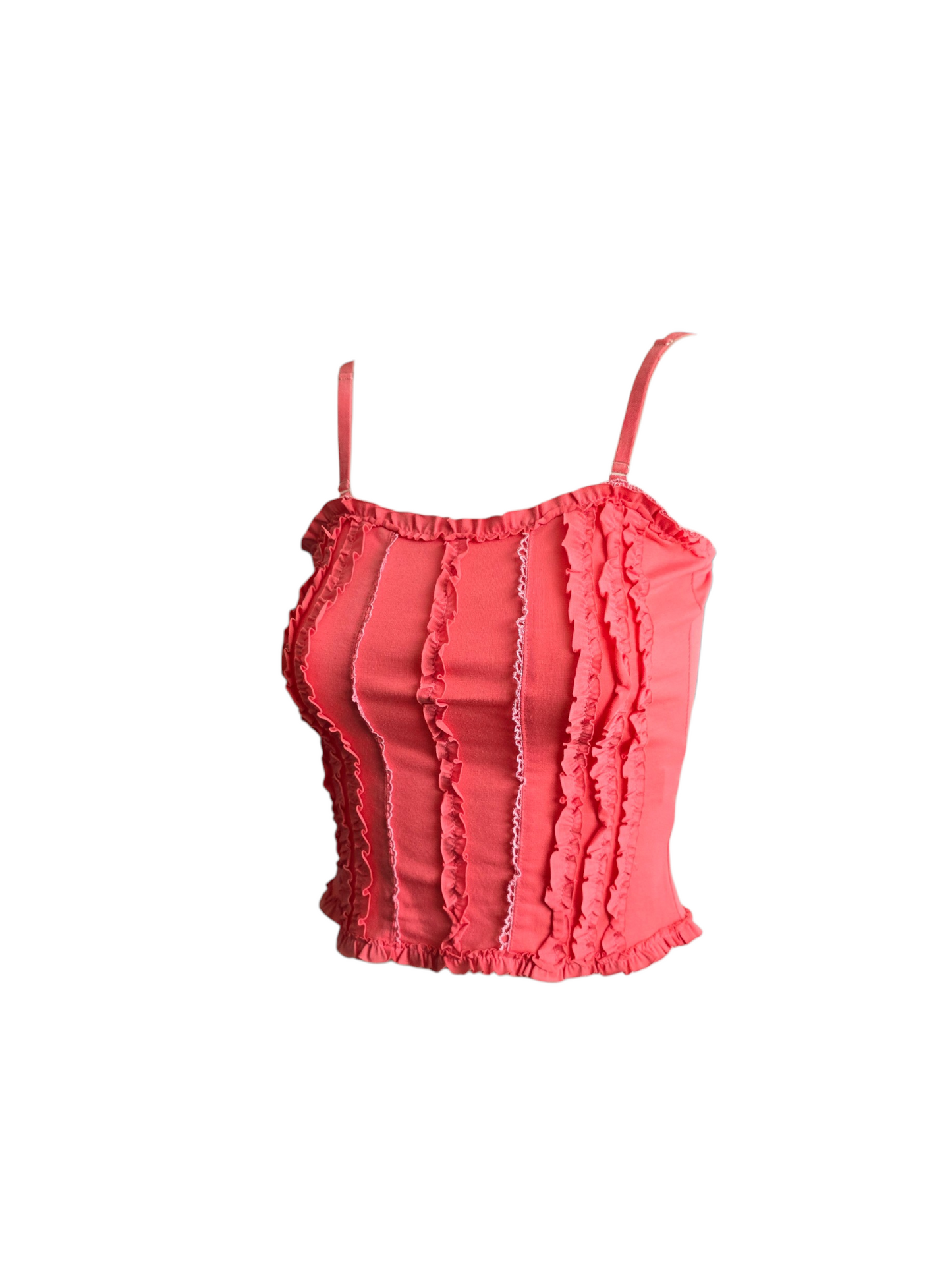 2000s vintage coquette ruffled lace up top - zimfriperie