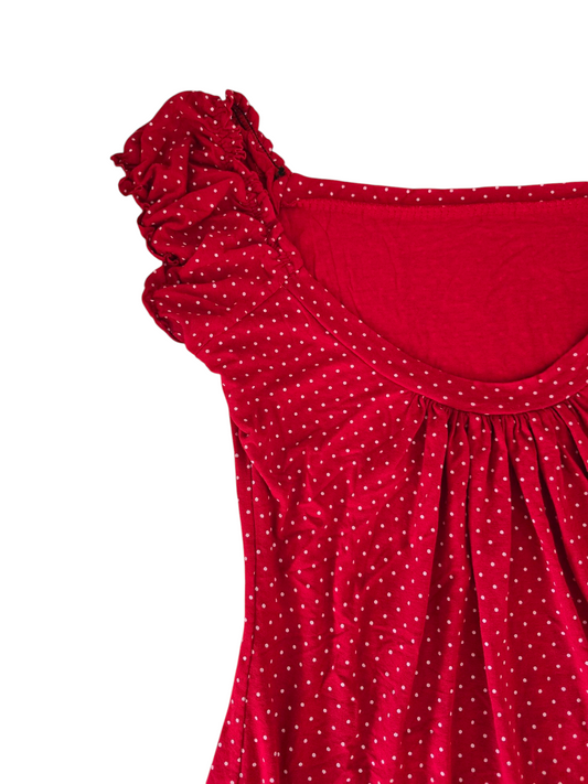 00s vintage coquettish polka dot top