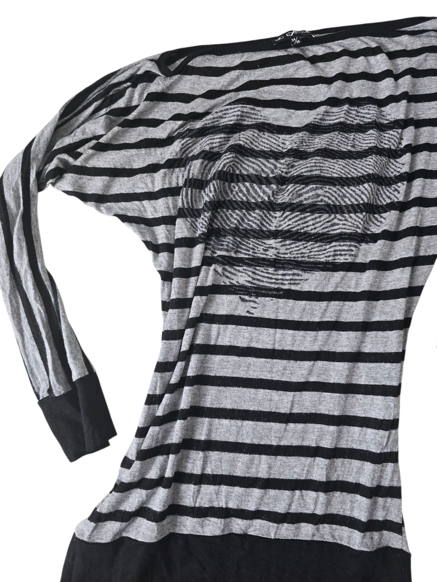 00s vintage softgrunge striped batwing top