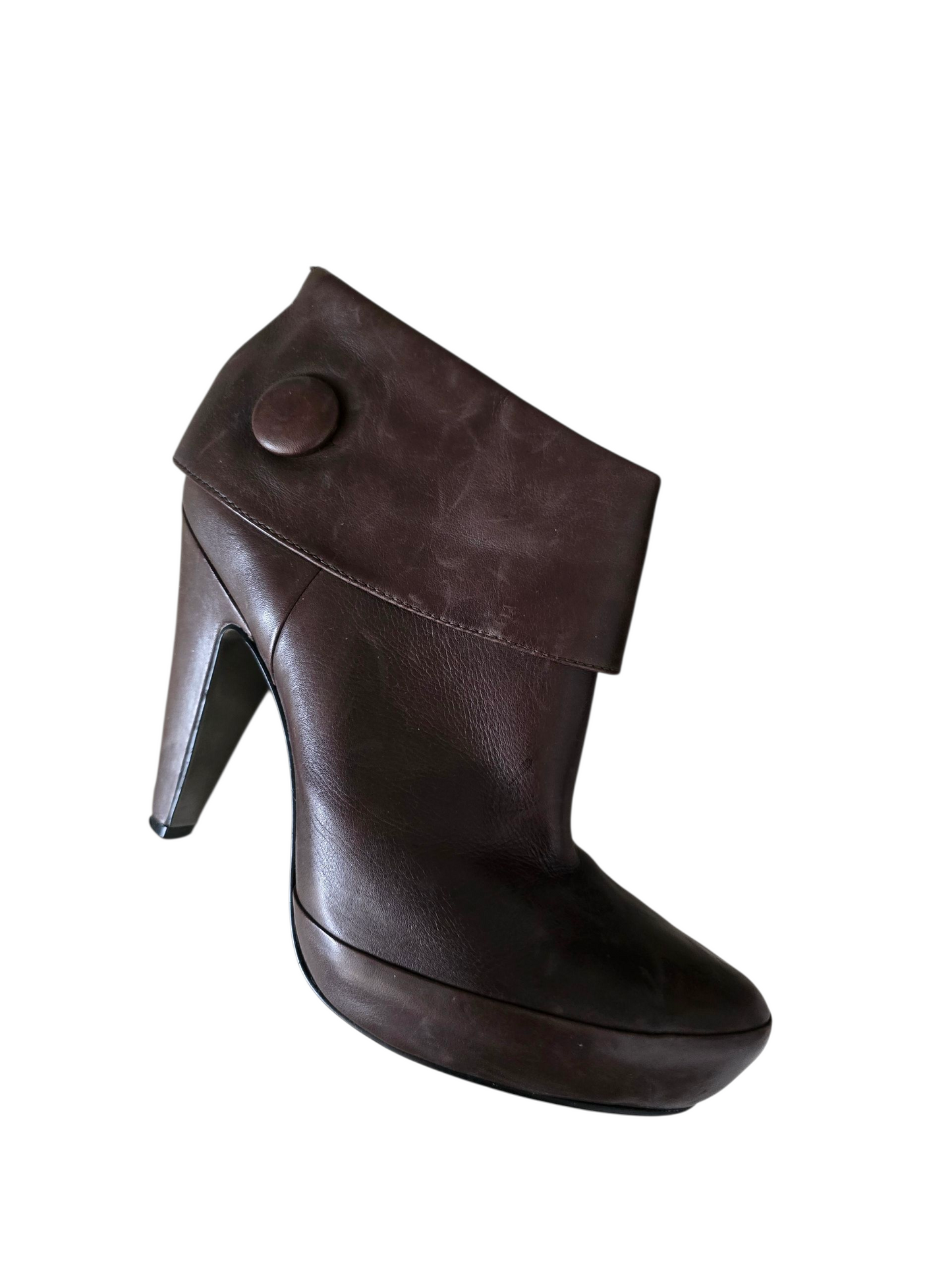 00s vintage indie sleaze button detail platform ankle boots