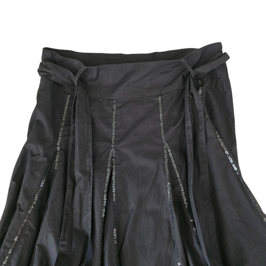 00s vintage dark coquette sequin skirt