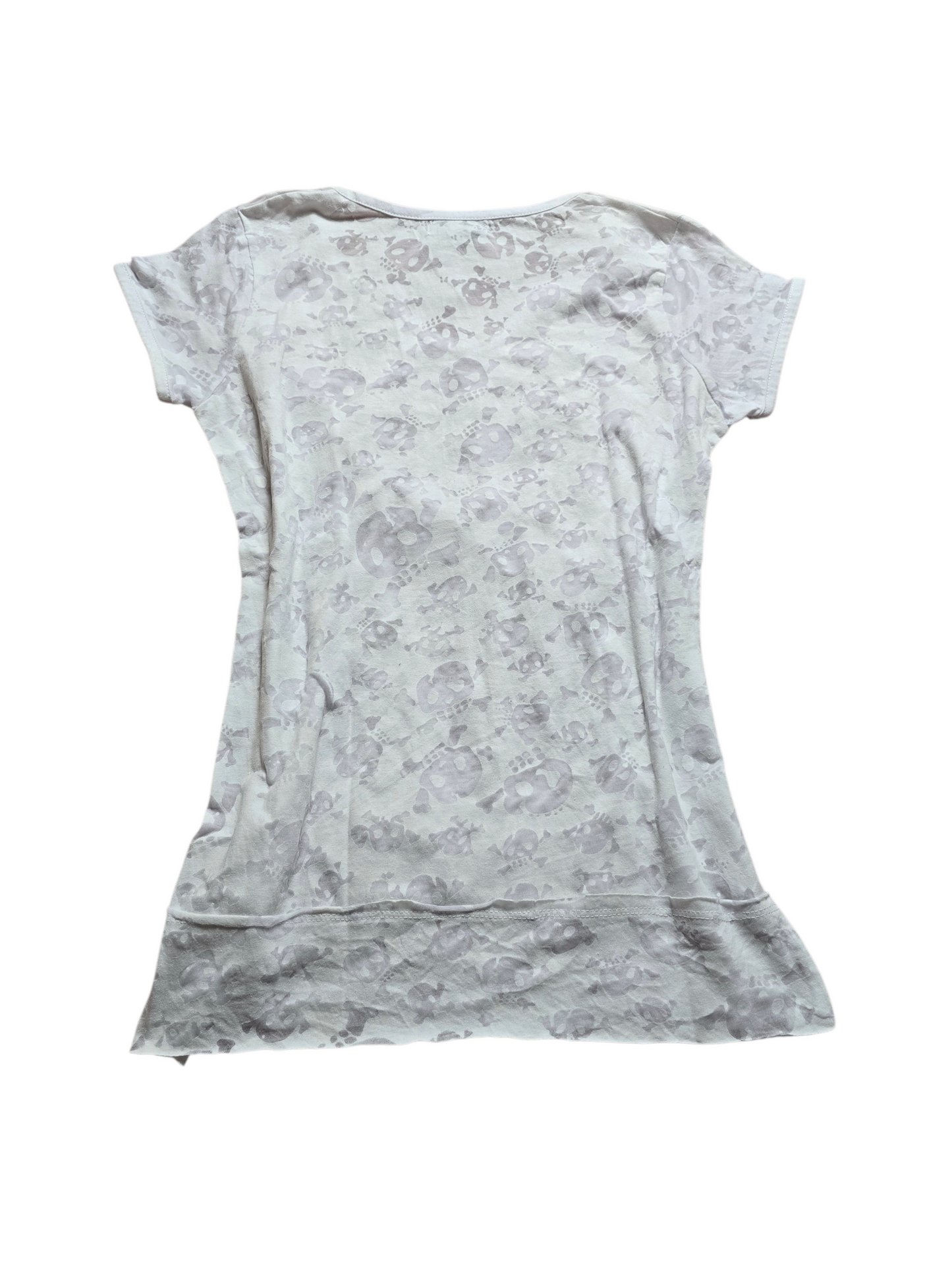 00s vintage emo fitted transparent skull top - zimfriperie