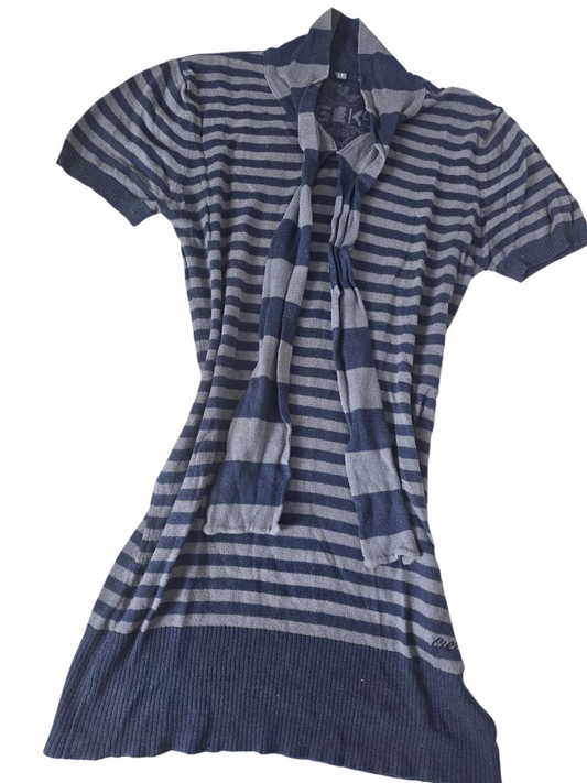 00s vintage softgrunge striped top