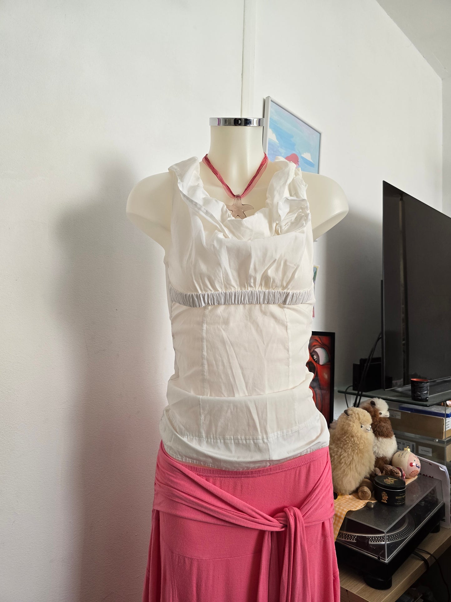 Y2k vintage coquettish bustier top