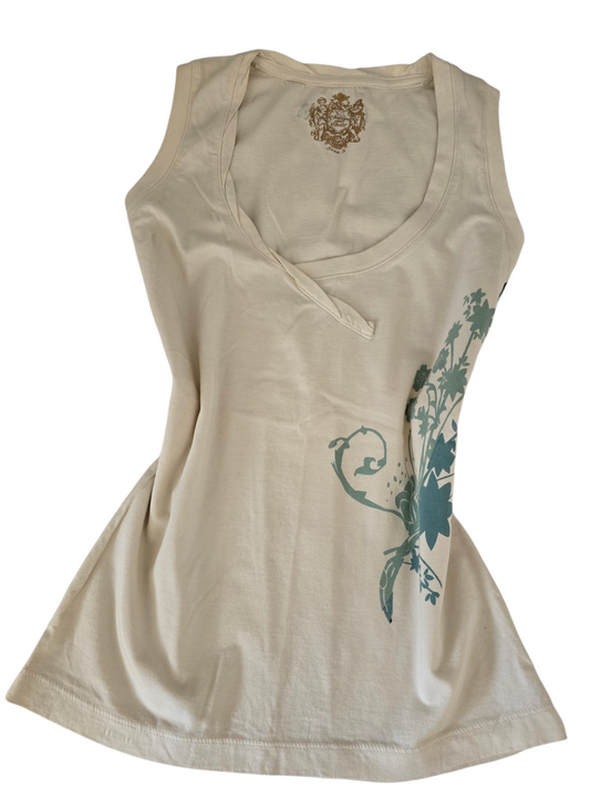 2000s vintage yoga mom bleached top