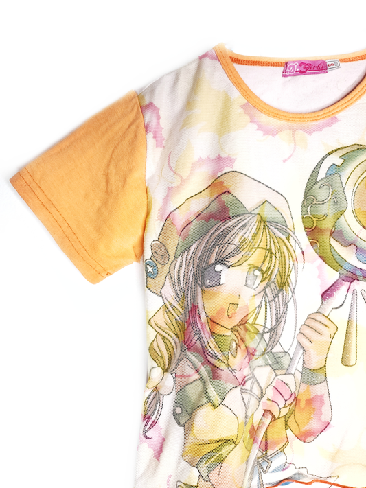 Croptop y2k egirl mesh imprimé 🌼 - zimfriperie