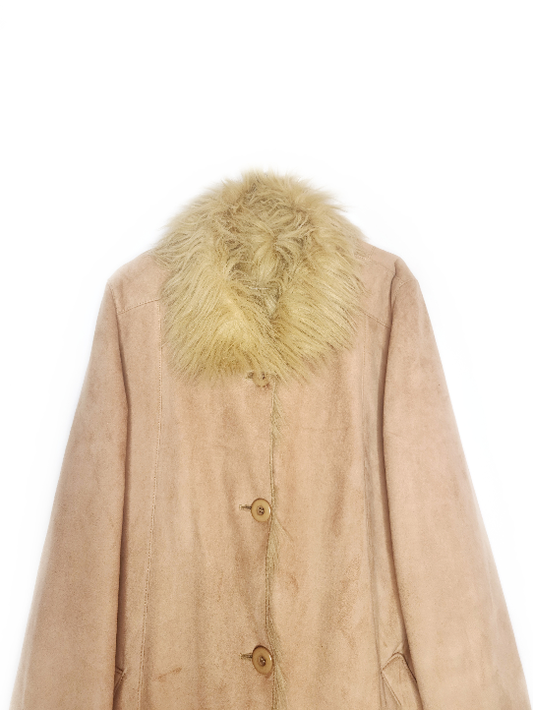 Long manteau afghan vintage camel - zimfriperie