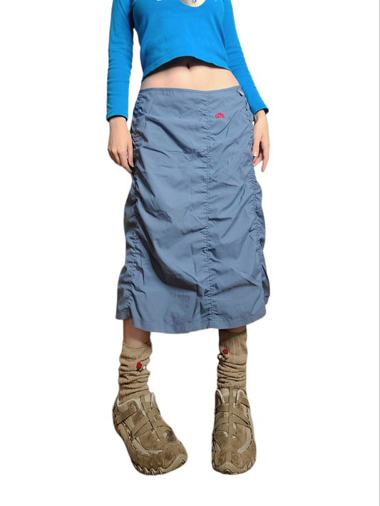 Blue techwear skirt